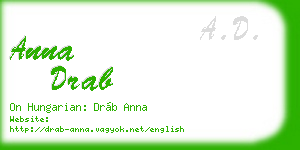 anna drab business card